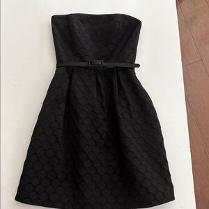 White House Black Market Strapless Black Cocktail Dress